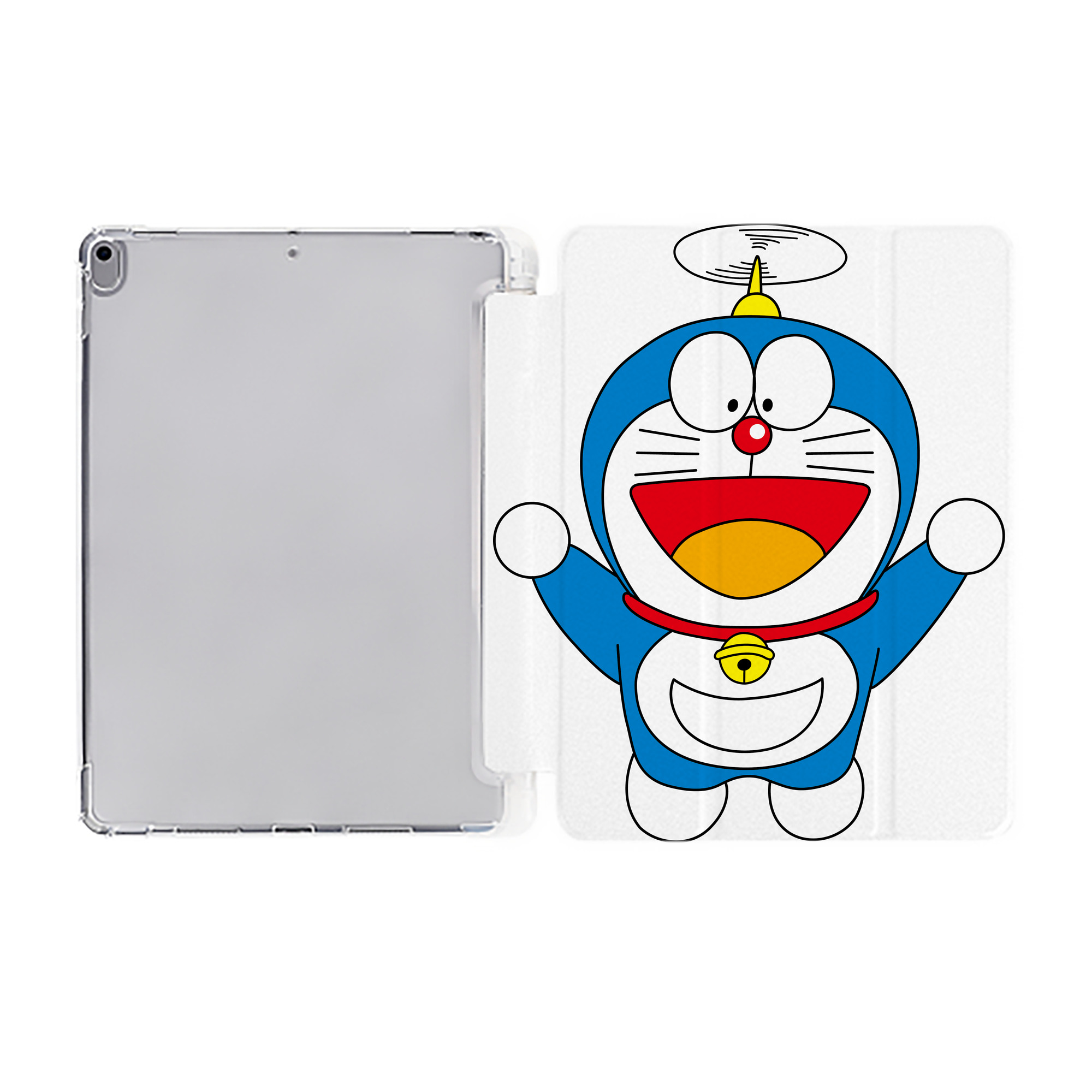（画像用） ドラえもん Doraemon IPad ケース ペン収納付き 三つ折りスタンド PUレザー×シリコン 対応機種9.5/10.5/10.9インチ